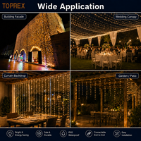 Guirlande lumineuse LED en cascade de 10 m à 100 LED, directement de l'usine OEM, pour la décoration commerciale de Noël, du Nouvel An, des centres commerciaux et des bâtiments