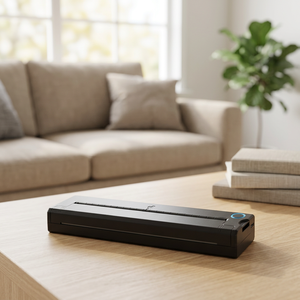 เครื่องพิมพ์ฉลากความร้อนบลูทูธ USB 203DPI รองรับกระดาษกว้าง 210-216 มม. A4 สำหรับพิมพ์ลายสักชั่วคราวและพิมพ์เอกสารแบบพับได้ - Product Image 3