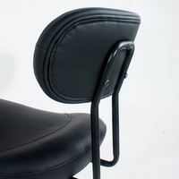Tabouret Selle Moderne Simple à Hauteur Réglable et Pivotant avec Roues et Dossier pour la Maison, Caisse, Barbier, Salon de Beauté - Vente en Gros