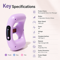 Appareil de massage chauffant à lumière rouge, outil de relaxation des fascias par vibration haute fréquence
