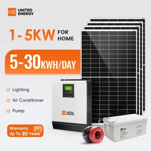 Precio al por mayor Sistema de energía solar completo 3Kw 4Kw 5Kw 8Kw 10Kw Conjunto completo Kit de sistema de energía solar híbrido para el hogar fuera de la red