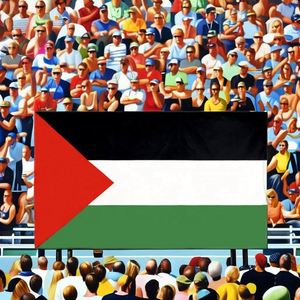 Bandera de Palestina de 3x5 pies del fabricante directo, impresa digitalmente, estilo banderín para exhibición y uso en seguros. - Product Image 4