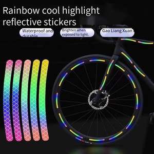 <span class=keywords><strong>Pegatinas</strong></span> Reflectantes Luminosas Impermeables y Duraderas para <span class=keywords><strong>Bicicleta</strong></span> YX, para Montar de Noche, para Ruedas, Accesorios para Bicicletas de Equilibrio para Niños - Product Image 1
