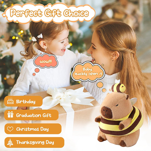 Peluche de Capibara Personalizado de 30 cm, Animales de Peluche <span class=keywords><strong>Kawaii</strong></span> con Disfraz de Abeja, Muñeco de Peluche Suave y Adorable para Niñas y Niños - Product Image 3