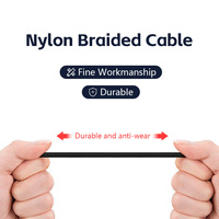Câble USB-C tressé à charge rapide 2.4A pour téléphones mobiles, ordinateurs et imprimantes - Matériau en nylon