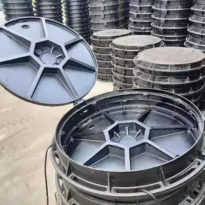 individuelle größe en124 E600 eisen-manhole-abdeckungen langlebige kreis-abdeckung made in china