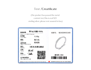 แหวนมอสซาไนต์ประกายระยิบระยับ ดีไซน์ Eternity Band เงินแท้ S925 สามารถสวมซ้อนกันได้ แหวนนิ้วยอดนิยมสำหรับผู้หญิง เครื่องประดับสำหรับงานปาร์ตี้ - Product Image 6