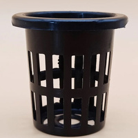 Pots en filet hydroponiques en plastique noir et blanc, petits pots à mailles fines pour micro-légumes et herbes