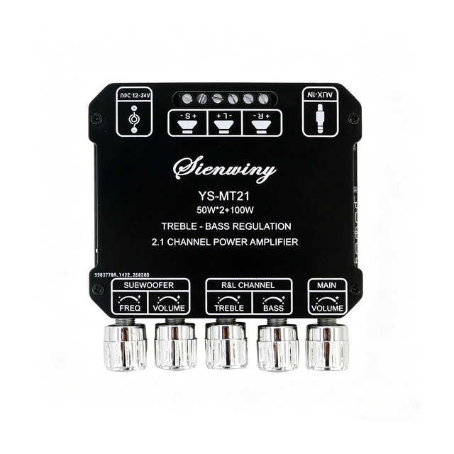 YS-MT21 50W*2+100W -compatible Digital Power Amplifier Board Subwoofer 2.1 Channel 12V-24V Audio Power Amplifier