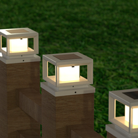 Lampe solaire LED 5x5 6x6 pour poteau de clôture en bois, terrasse, jardin, colonne extérieure, blanc chaud