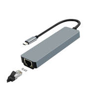Accessoires pour ordinateur portable Dock d'extension d'ordinateur Multiport 5 en 1 USB C Hub RJ45 1000M USB 3.0 2.0 PD 100W HDTV Docking Station