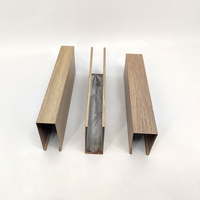 Prix de gros : Baffle en aluminium en forme de U pour les achats de grands projets, tube carré en aluminium étanche et résistant à la corrosion