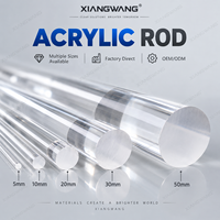 Barre carrée en acrylique transparent Xiangwang 10mm-100mm, anti-âge, résistante aux UV, pour projets de bricolage et d'affichage