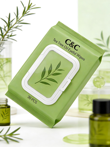 Lingettes nettoyantes pour paupières à l'huile d'arbre à thé pour les yeux secs et la blepharite, 30 pièces - Product Image 2