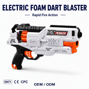 Pistola Elettrica Spara Dardi in Schiuma per Bambini 8-12 Anni, a Batteria, con Tamburo Rotante, Spara Proiettili Morbidi, con 24 Dardi in EVA, Giocattolo Sicuro - Product Image 1