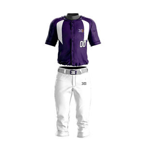 Qualité supérieure 100% Polyester Baseball Uniformes Anti-Bactérien Anti-UV Respirant Sportswear Ensembles Sublimation Personnalisée Disponible - Product Image 1