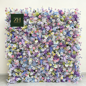 Muro de Flores Artificial Personalizado con Diseño de Rosa de Viento, Enrollable, para Decoración Comercial y de Fiestas - Product Image 3