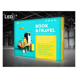 Advertising Event Eco-Friendly Lightweight Aluminum <b>Frame</b> Pop-Up Backlit LED SEG Display <b>Backdrop</b> with Custom Fabric Print - Product Image 4
