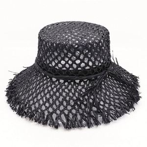 Nouvelle Tendance Estivale : Chapeau Bob Femme Creux en Paille de Raphia, Idéal pour la Plage, les Vacances et les Tenues de Voyage - Product Image 3