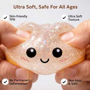Juguete Blandito de Dumpling PP, Juguete Misterioso Bao Bun, Pelota Antiestrés Grande con Purpurina para Niños y Adultos a Partir de 12 Meses - Product Image 6