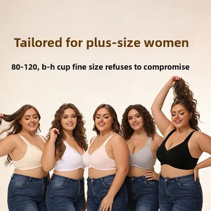 Sujetador Minimizador de Copa Completa sin Varillas, Transpirable, Ultrafino, de Algodón con Encaje, Cómodo, Talla Grande (80-120), para <span class=keywords><strong>Pecho</strong></span> Grande, 150 kg - Product Image 3
