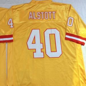 マイクアルストットスローバック最高品質のステッチアメリカンフットボールジャージーを出荷する準備ができています - Product Image 1