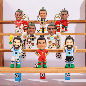 Star du football transfrontalier <span class=keywords><strong>Cristiano</strong></span> <span class=keywords><strong>Ronaldo</strong></span> porte-clés dessin animé porte-clés Messi - Product Image 1