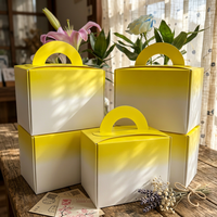 Boîte de transport pour gâteaux SP3756 avec poignée - Boîte en carton pour pâtisserie, emballage pour boutique de desserts