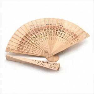 Chinese Modern Handmade Bamboo Handle Painted Flower Japandi Style Small Hand Fans for Summer - Product Image 5