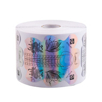 Formes d'ongles d'extension de papillon personnalisées en papier, étiquette privée, 100/300 pièces