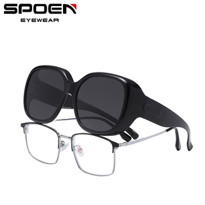 SPOEN <b>Eyewear</b> Rectangle Polarized Sunglasses UV400 Full Rim For Driving Unisex Adult Fashion Sun Glasses - Product Image 1