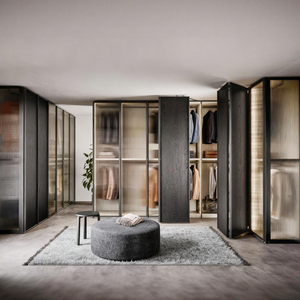 BALOM Armoires intégrées modernes personnalisées pour chambre à coucher, système d'armoire d'angle en bois de luxe, organisation de rangement - Product Image 3