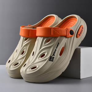 Beice Men's Crocs Summer Outdoor Thick Soled Durable <b>Closed</b> <b>Toe</b> <b>Sandals</b> EVA Non Slip Breathable Beach Shoes - Product Image 3