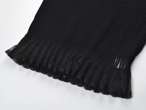 Novità Estate 2026: Top Senza Maniche in <span class=keywords><strong>Maglia</strong></span> <span class=keywords><strong>Nera</strong></span> con Inserti in <span class=keywords><strong>Tulle</strong></span>, Elegante e Versatile per Donna - Product Image 4