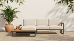 [BeNK] Nouveau design de canapés sectionnels en bois d'acacia en forme de L pour patio extérieur avec structure en acier, fabricant vietnamien - Product Image 4