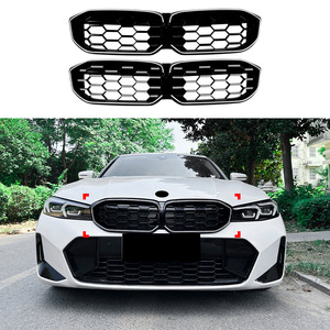Bmw 3 Series G20 G21 2023 Starry Sky <b>Led</b> Grille Modification Front Bumper ABS Plastic All Black With <b>Lights</b> - Product Image 1