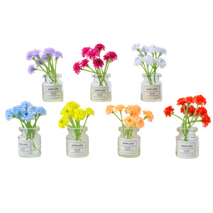 Lanshuo <b>Mini</b> Resin Flower Bouquet Glass Jar DIY Craft Decor Home Office Desk Ornament - Product Image 4