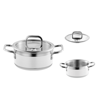 Batterie de cuisine Triply de 24 cm en acier inoxydable de haute qualité pour service intensif OEM