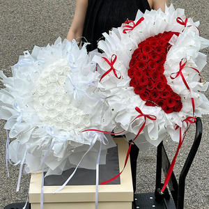 Eternal Rose large moon Bouquet Valentine's Day Anniversary <b>Gift</b> for Girlfriend and Wife high-end <b>gift</b> with <b>gift</b> <b>box</b> - Product Image 3