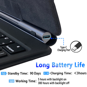 Oem Biểu Tượng Tùy Chỉnh Ngôn Ngữ Đứng Không Dây Trackpad Backlit Folio Từ Trường Hợp Đối Với Honor V7 Pro 11 Ma Thuật Bàn Phím - Product Image 5
