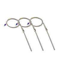 Sensor Suhu Tiga Kawat RTD PT100 PT1000 Probe 50mm 100mm Termometer Industri