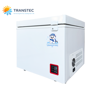 Congélateur coffre électrique 68L à porte unique, alimenté par énergie solaire et batterie, AC/DC 12V 24V, OEM pour voiture, camping-car, hôtel