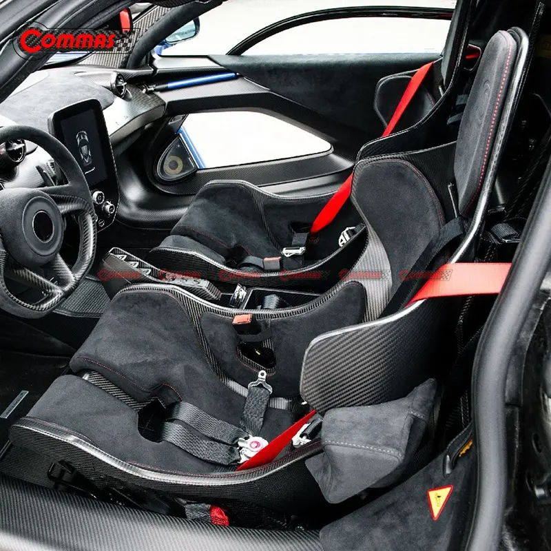 Neues Design Rennsitz schaufel Kohle faser Single Universal Autos itz bezug für Mclaren 570S 650S 720S P1