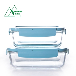 Eco Friendly Leak Proof Glass Meal Prep Food Storage Bento Lunch Box With BPA Free Plastic Lid