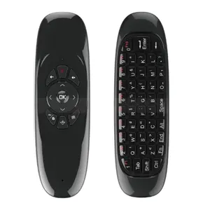 Mini 2.4G Không Dây Android Chức Năng Giọng Nói Air Fly Chuột Double Side QWERTY Bàn Phím Không Khí Điều Khiển Từ Xa