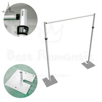 Support de toile de fond télescopique pour rideaux d'exposition et de mariage, kit de tubes en aluminium portables