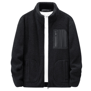 Fall Winter Essentials Men's Sherpa Fleece Full-Zip Jacket Full Zip Polar Fleece <strong>Lined</strong> Windproof Winter <strong>Coat</strong> - Product Image 5
