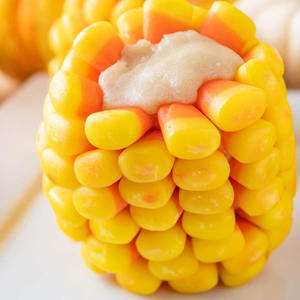 फल स्वाद एचएसीसीपी/बीआरसी/हलाल प्रमाणित के साथ कोब कार्टून आकार पर OEM कस्टम प्यारा और मजेदार DIY कैंडी कॉर्न - Product Image 5