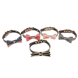 Nieuw Binnen Zacht Comfortabel Mode Puppy Stropdas Lederen Op Maat Gemaakte Hondenstrikjes Kragen Voor Huisdieren Recycle Hond Vlinderdas Riem Kraag - Product Image 2