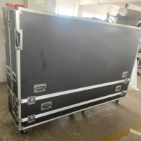 Boîtier de transport pour téléviseur en aluminium sur mesure, fabriqué en usine OEM, 55 pouces, 65 pouces, 75 pouces, 85 pouces, pour le transport de téléviseurs.